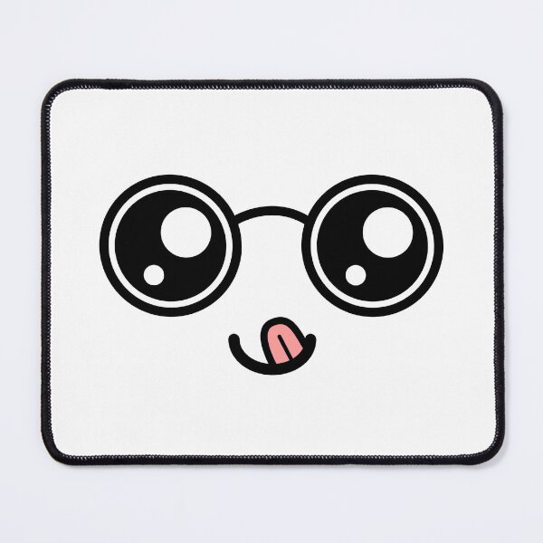 Item preview, Cute kawaii nerdy tongue out smiling face designed and sold by BlushyPrint.