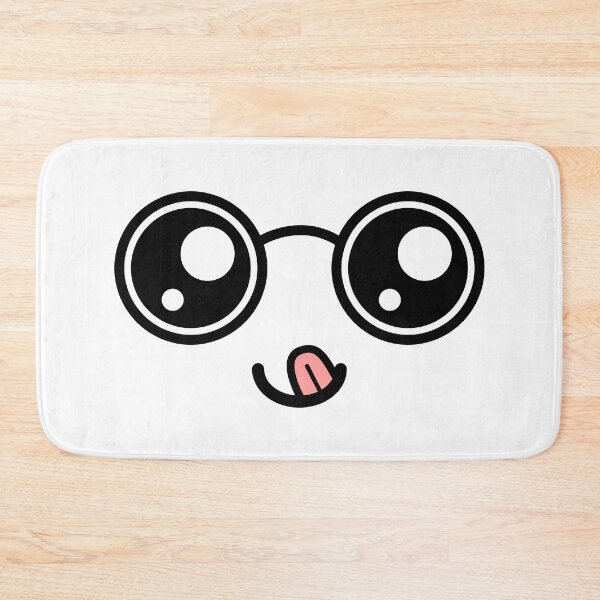 Item preview, Cute kawaii nerdy tongue out smiling face designed and sold by BlushyPrint.