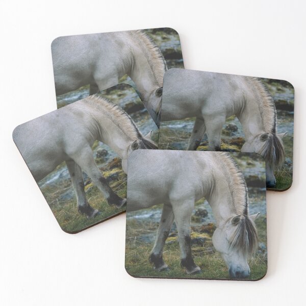 Item preview,  Fjord Horse Grazing by a Stream designed and sold by vaalefoto.