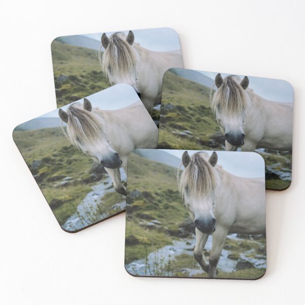 Item preview, Fjord Horse Crossing a Mountain Stream designed and sold by vaalefoto.