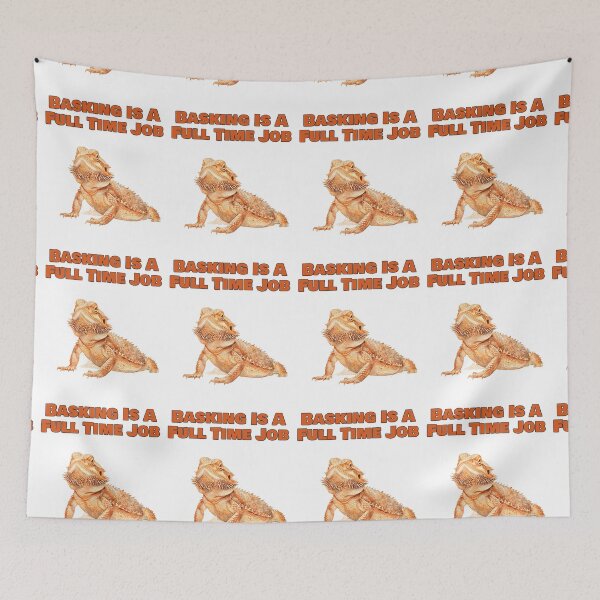 Item preview, Basking Is A Full Time Job Watercolor Bearded Dragon Design designed and sold by NatureUnleashed.