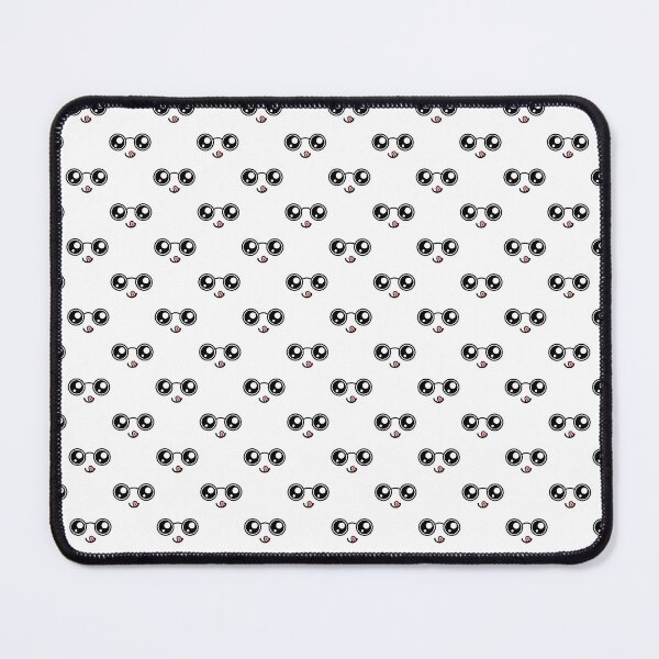 Item preview, Cute kawaii nerdy tongue out smiling face pattern designed and sold by BlushyPrint.