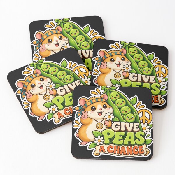 Item preview, Give Peas a Chance Hamster Pun designed and sold by davitabros.