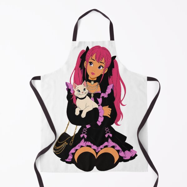 Item preview, Gothic Catgirl Pin-Up – Retro Cartoon Beauty designed and sold by  Hollow Moon Studios..