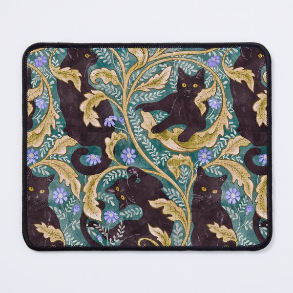 Item preview, William Morris black cats designed and sold by Gaia Marfurt.