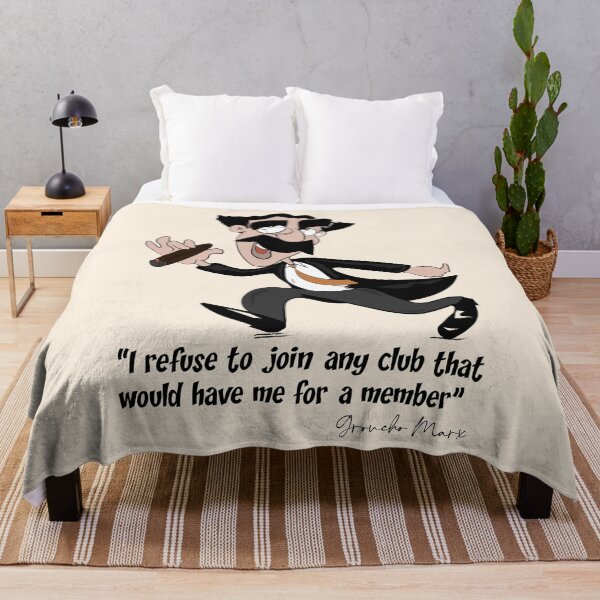 Item preview, Groucho Marx Principles Quote Illustration designed and sold by FULLER FACTORY.