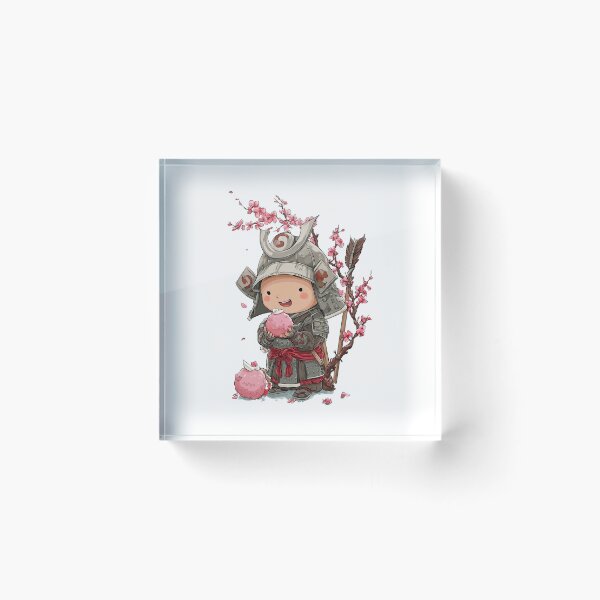 Item preview,  chibi samurai warrior with mochi designed and sold by cutemakerotart.