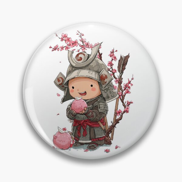 Item preview,  chibi samurai warrior with mochi designed and sold by cutemakerotart.