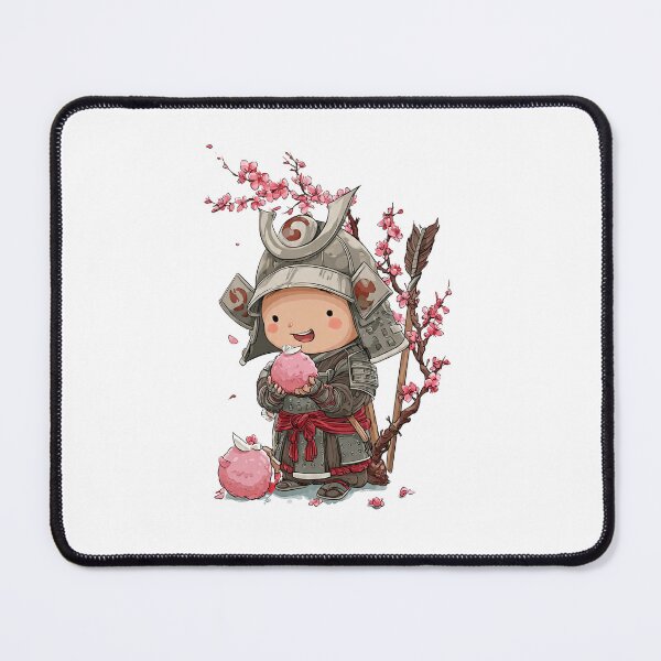 Item preview,  chibi samurai warrior with mochi designed and sold by cutemakerotart.