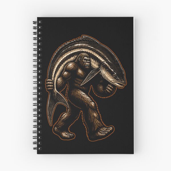 Item preview, Bigfoot carrying a giant fish illustration designed and sold by rafaeltto.