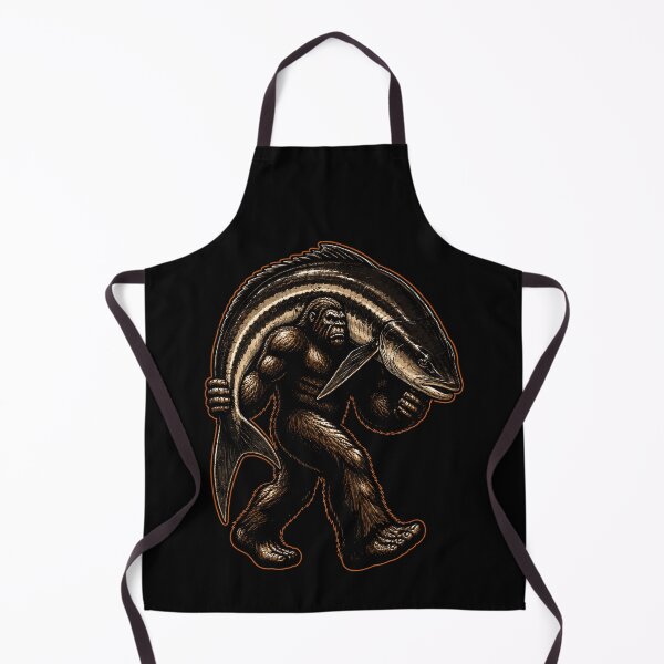 Item preview, Bigfoot carrying a giant fish illustration designed and sold by rafaeltto.
