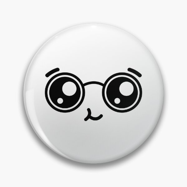 Item preview, Cute kawaii nerdy happy face designed and sold by BlushyPrint.