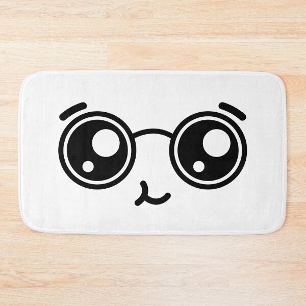 Item preview, Cute kawaii nerdy happy face designed and sold by BlushyPrint.