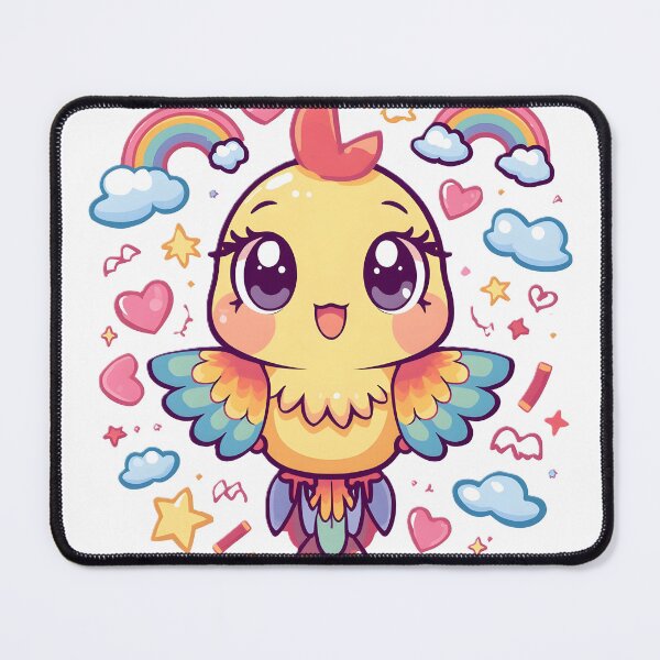 Item preview, Cute Rainbow Parrot with Hearts & Clouds | Colorful Kawaii Bird Aesthetic designed and sold by dreamz-world.