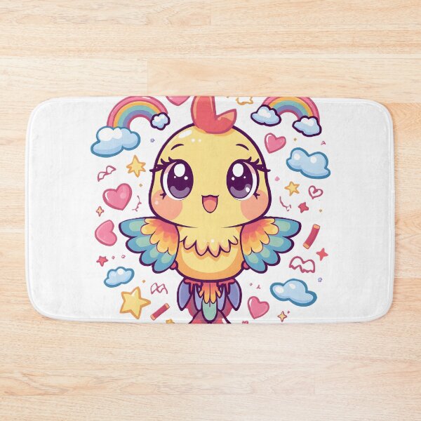 Item preview, Cute Rainbow Parrot with Hearts & Clouds | Colorful Kawaii Bird Aesthetic designed and sold by dreamz-world.