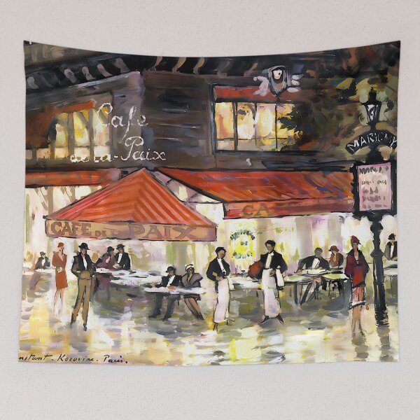 Aperçu de l'œuvre Konstantin Korovine - Café de la Paix, Paris créée et vendue par Jon-Baran.