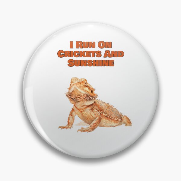 Item preview, I Run On Crickets And Sunshine Bearded Dragon Watercolor Design designed and sold by NatureUnleashed.