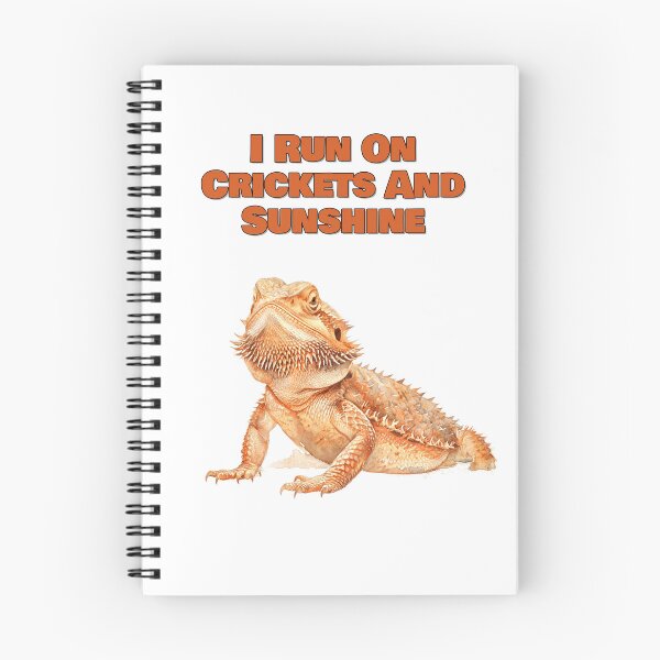 Item preview, I Run On Crickets And Sunshine Bearded Dragon Watercolor Design designed and sold by NatureUnleashed.