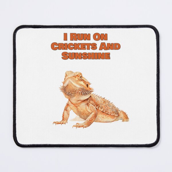 Item preview, I Run On Crickets And Sunshine Bearded Dragon Watercolor Design designed and sold by NatureUnleashed.