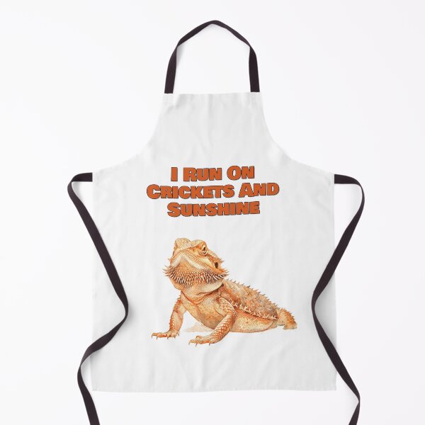 Item preview, I Run On Crickets And Sunshine Bearded Dragon Watercolor Design designed and sold by NatureUnleashed.