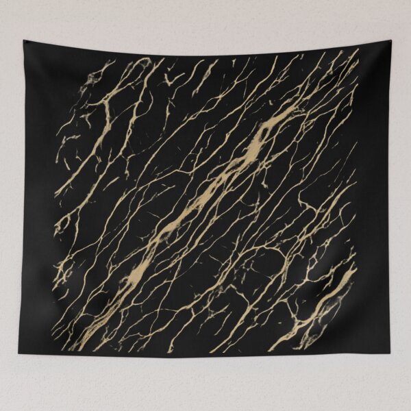Item preview, Luxury Black and Gold Marble Vein Pattern designed and sold by VariusDesigns.