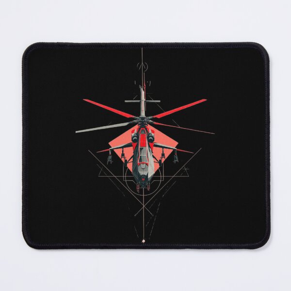 Item preview, Cyberpunk Attack Helicopter Blueprint – Futuristic Tech & Military Streetwear Design designed and sold by GeoBeast.