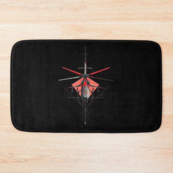 Item preview, Cyberpunk Attack Helicopter Blueprint – Futuristic Tech & Military Streetwear Design designed and sold by GeoBeast.
