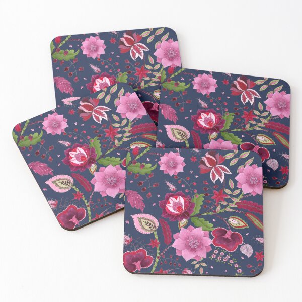 Item preview, Indian Lotus Tapestry - Midnight Indigo designed and sold by Piret Victoria Ribas.