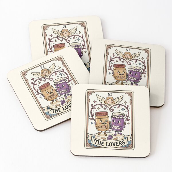 Item preview, Peanut Butter and Jelly Lovers Tarot Card Graphic – Cute PB&J Soulmate Design designed and sold by TheStephanieRome.
