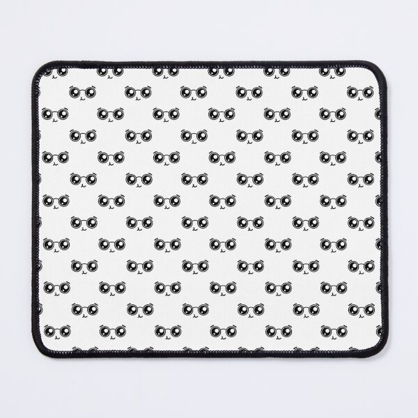 Item preview, Cute kawaii nerdy happy face pattern designed and sold by BlushyPrint.