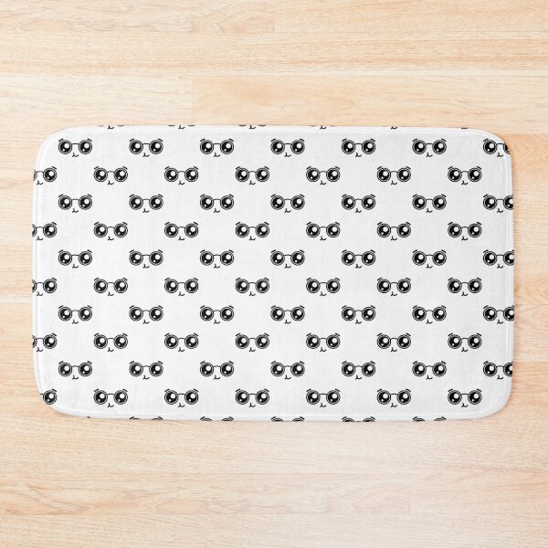 Item preview, Cute kawaii nerdy happy face pattern designed and sold by BlushyPrint.
