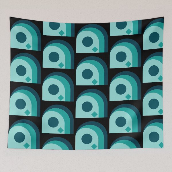 Item preview, Abstract Geometric Arch Symbol – Minimal Teal and Aqua Modern Design designed and sold by AhmedZouita.