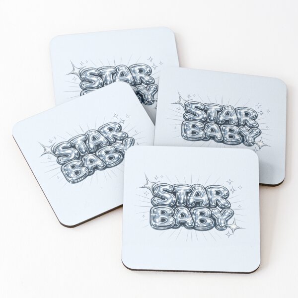 Item preview, Star Baby Silver Chrome Bubble Text designed and sold by Inkworksbyshery.
