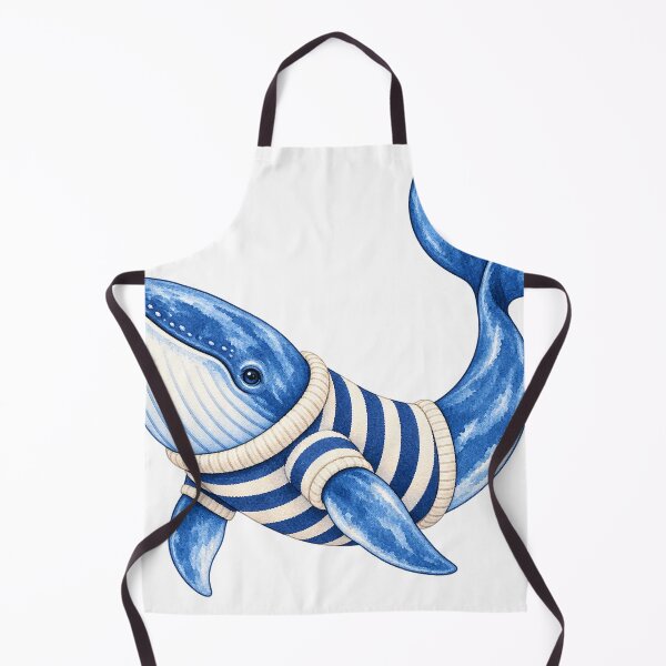 Item preview, Whale in a Striped Fisherman Sweater designed and sold by saltyhydrangea.