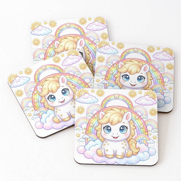 Item preview, The Illustration of Cute Pony and Colorful Rainbow  designed and sold by Pim-Crystal.