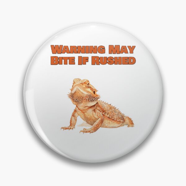 Item preview, Warning May Bite If Rushed Funny Bearded Dragon Watercolor Design designed and sold by NatureUnleashed.