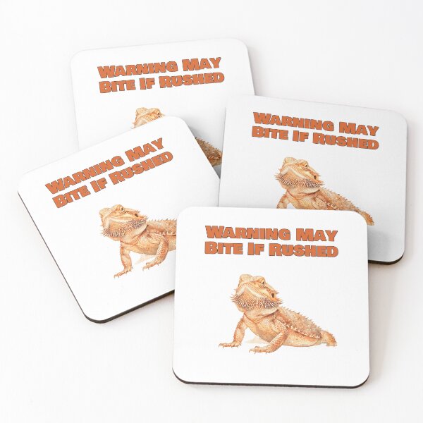 Item preview, Warning May Bite If Rushed Funny Bearded Dragon Watercolor Design designed and sold by NatureUnleashed.