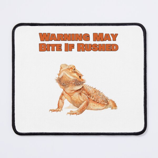 Item preview, Warning May Bite If Rushed Funny Bearded Dragon Watercolor Design designed and sold by NatureUnleashed.