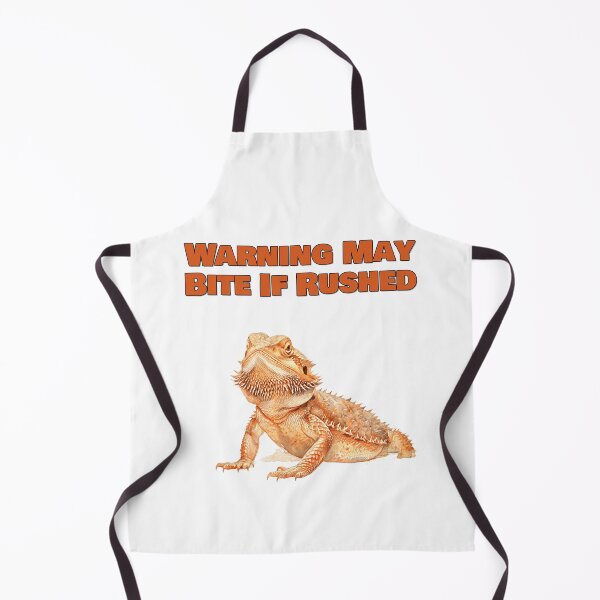 Item preview, Warning May Bite If Rushed Funny Bearded Dragon Watercolor Design designed and sold by NatureUnleashed.