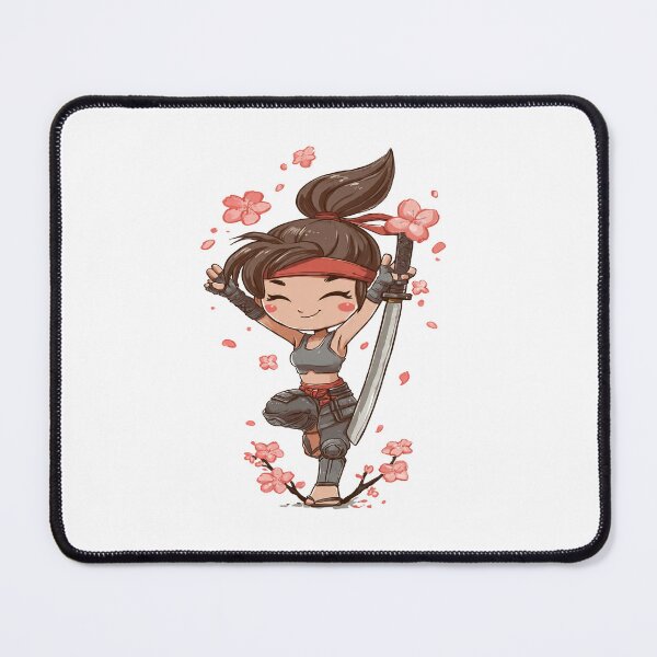 Item preview, chibi samurai warrior character designed and sold by cutemakerotart.