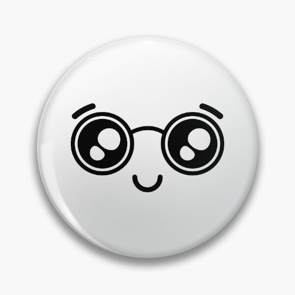 Item preview, Cute kawaii nerdy smiling happy face designed and sold by BlushyPrint.