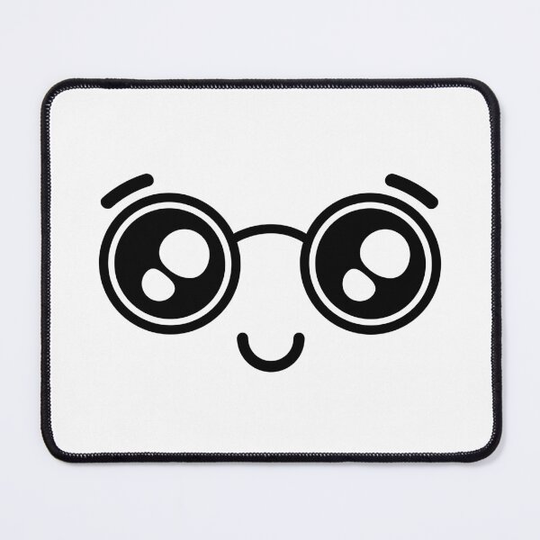 Item preview, Cute kawaii nerdy smiling happy face designed and sold by BlushyPrint.