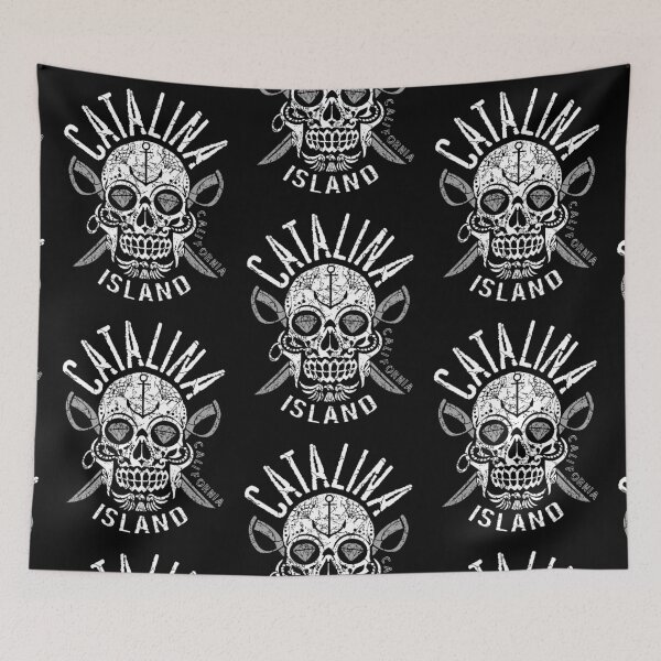 Item preview, Catalina Island California, Sugar Skull, Lazy Tide Vibe, Santa Catalina Island Beaches designed and sold by ArtByBollwitt.