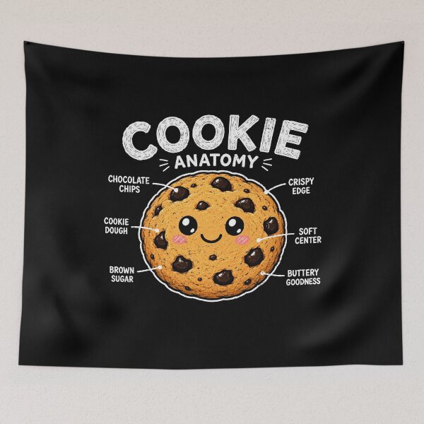 Item preview, Cute cookie anatomy illustration for food lovers designed and sold by rafaeltto.