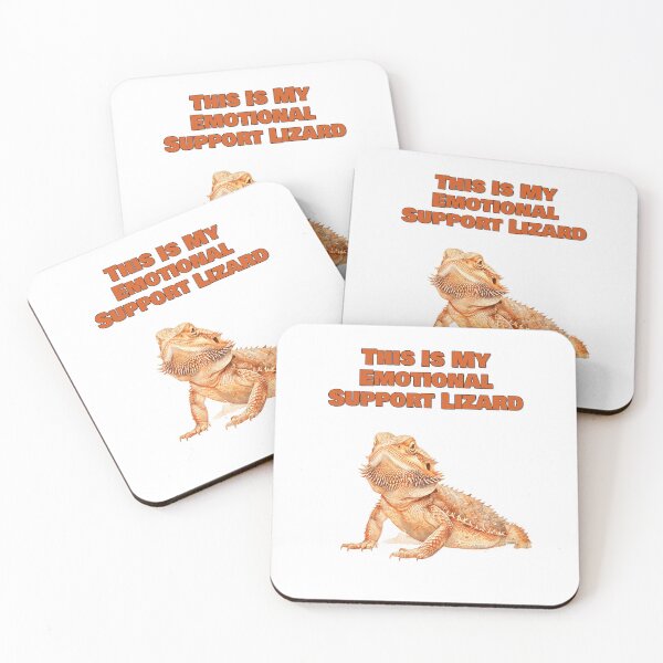 Item preview, This Is My Emotional Support Lizard Bearded Dragon Watercolor Design designed and sold by NatureUnleashed.