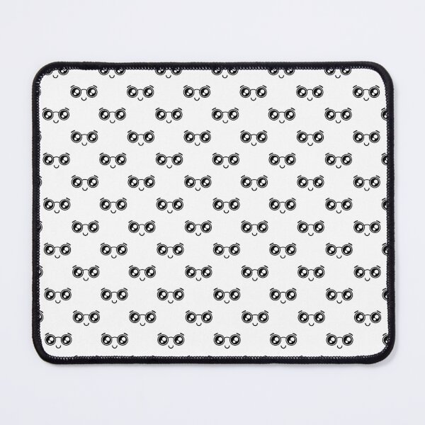 Item preview, Cute kawaii nerdy smiling happy face pattern designed and sold by BlushyPrint.