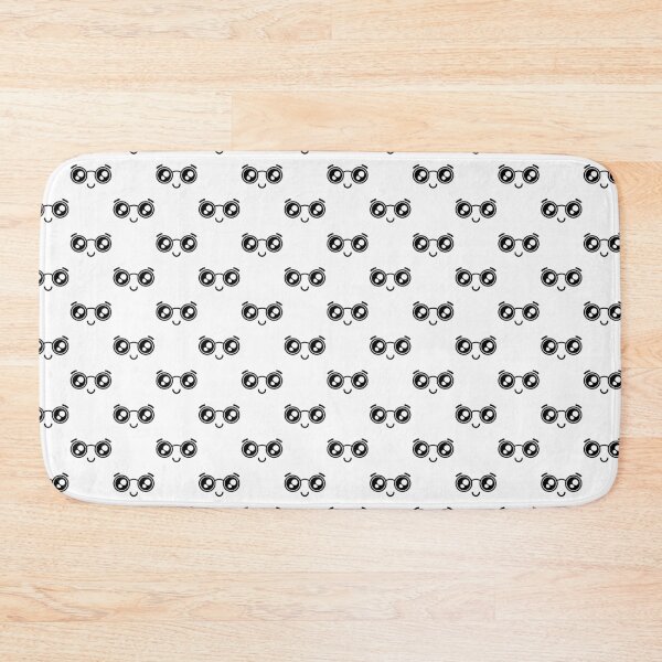 Item preview, Cute kawaii nerdy smiling happy face pattern designed and sold by BlushyPrint.