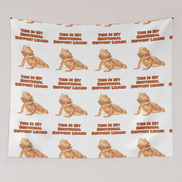 Item preview, This Is My Emotional Support Lizard Bearded Dragon Watercolor Design designed and sold by NatureUnleashed.
