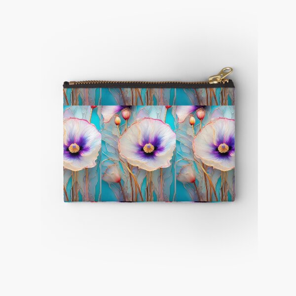 Item preview, BLUE POPPY V005 Purple Amethyst Sapphire Stained Glass Art Print Party Decoration~Baby/Bridal/Wedding/Birthday Gift Favor designed and sold by Spinning Plates 360.
