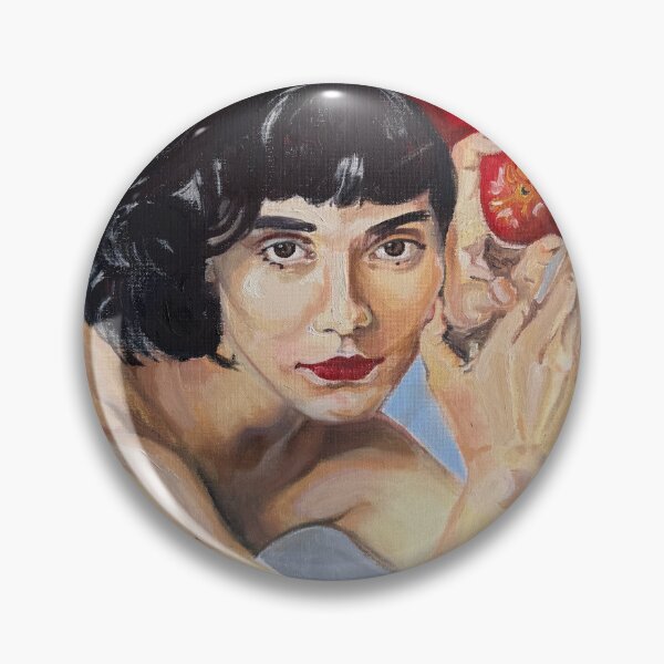 Artikelvorschau, Red Delicious | Klassisch französisch inspirierte Frau hält einen Apfel entworfen und verkauft von Taylor June Art.